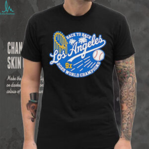 LA Dodgers 9 Time 2025 World Series Champions back to back shirt