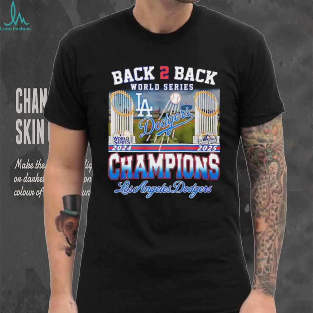 LA Dodgers back to back 2024 2025 World Series Champions trophy shirt LA Dodgers back to back 2024 2025 World Series Champions trophy shirt