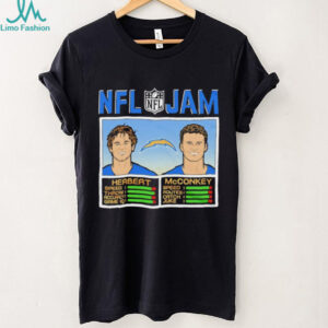 Ladd McConkey and Justin Herbert NFL Jam Los Angeles Chargers shirt