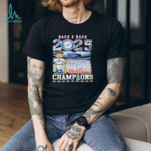 Los Angeles Dodgers 2025 World Series Back 2 Back Champions Mascot T Shirts