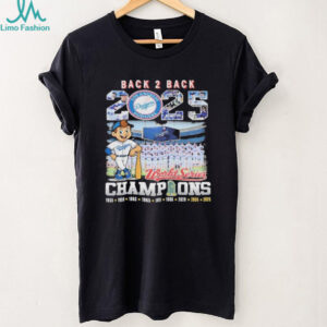 Los Angeles Dodgers 2025 World Series Back 2 Back Champions Mascot T Shirts