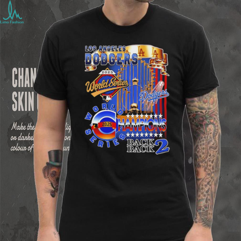 Los Angeles Dodgers 2025 World Series Champions Back 2 Back graphic vintage shirt Los Angeles Dodgers 2025 World Series Champions Back 2 Back graphic vintage shirt