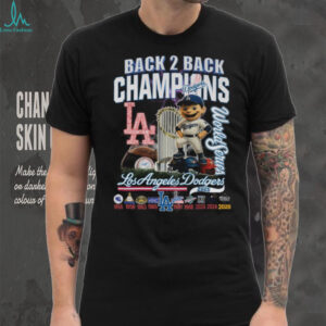 Los Angeles Dodgers Back 2 Back Champions World Series T Shirt