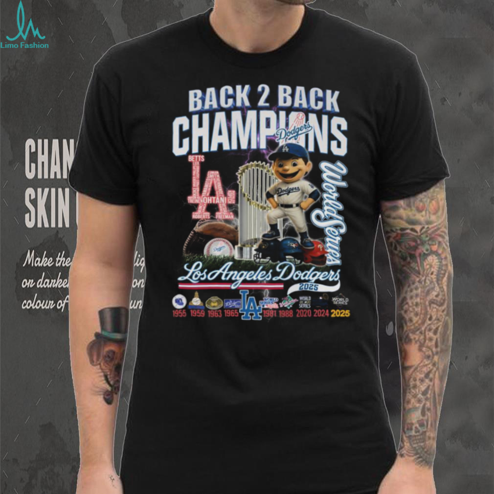Los Angeles Dodgers Back 2 Back Champions World Series T Shirt Los Angeles Dodgers Back 2 Back Champions World Series T Shirt