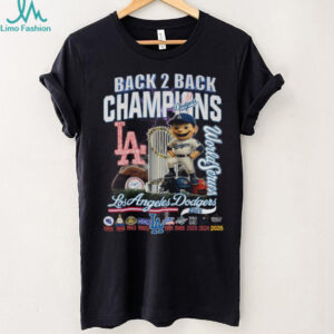 Los Angeles Dodgers Back 2 Back Champions World Series T Shirt