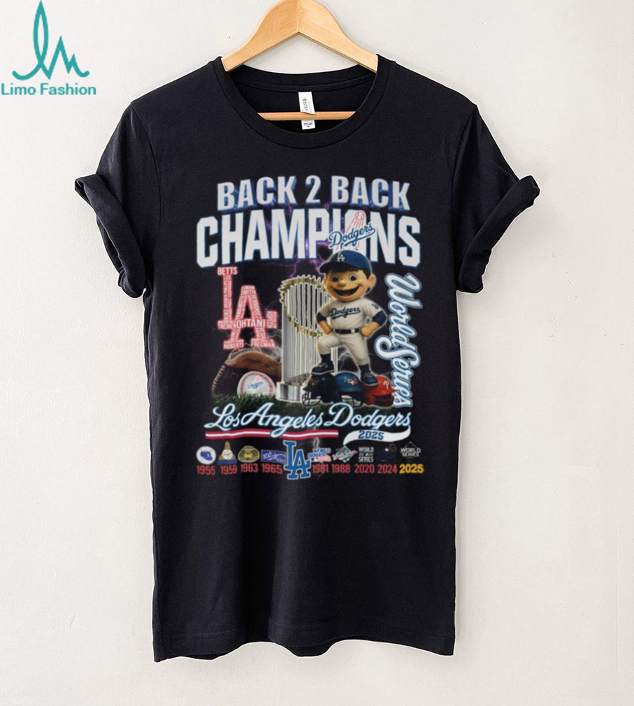 Los Angeles Dodgers Back 2 Back Champions World Series T Shirt Los Angeles Dodgers Back 2 Back Champions World Series T Shirt