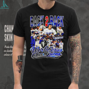 Los Angeles Dodgers Back 2 Back World Series Champions Trophy All Team poster shirt