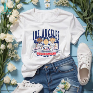 Los Angeles Dodgers Baseball Back to Back World Champions Caricatures 24 25 signature shirt