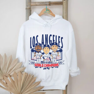 Los Angeles Dodgers Baseball Back to Back World Champions Caricatures 24 25 signature shirt