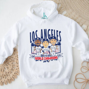 Los Angeles Dodgers Baseball Back to Back World Champions Caricatures 24 25 signature shirt