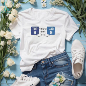 Los Angeles Dodgers LAD 5 5 Toronto Blue Jays TOR round 18 3 2 0 out shirt