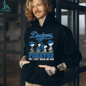 Los Angeles Dodgers Peanuts Forever T Shirt Not Just When We Win Baseball Tee
