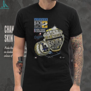 Los Angeles Dodgers Rings Back 2 back World Series Champions logo 2025 shirt