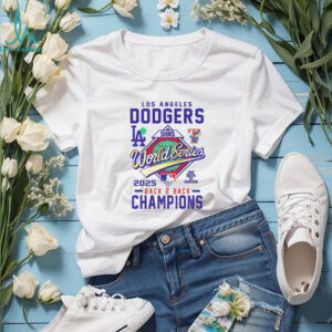 Los Angeles Dodgers SHNS World Series MLB Back 2 Back Champions logo shirt
