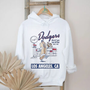 Los Angeles Dodgers Servin’ You LA Style Since 1958 CA Deli Mascot T shirts