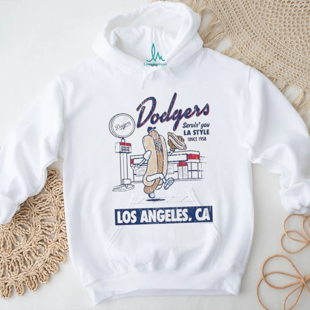Los Angeles Dodgers Servin’ You LA Style Since 1958 CA Deli Mascot T shirts Los Angeles Dodgers Servin’ You LA Style Since 1958 CA Deli Mascot T shirts