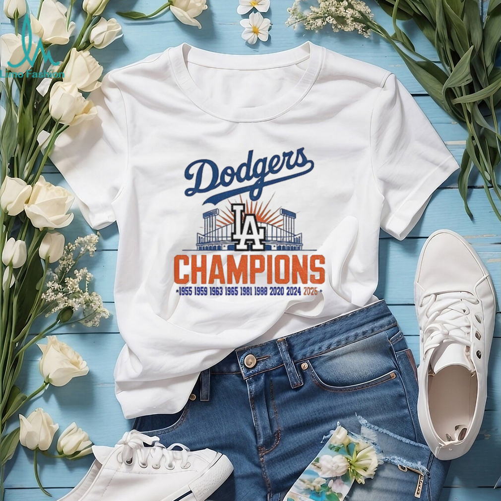 Los Angeles Dodgers Stadium Baseball MLB Champions 1955 2025 vintage shirt Los Angeles Dodgers Stadium Baseball MLB Champions 1955 2025 vintage shirt