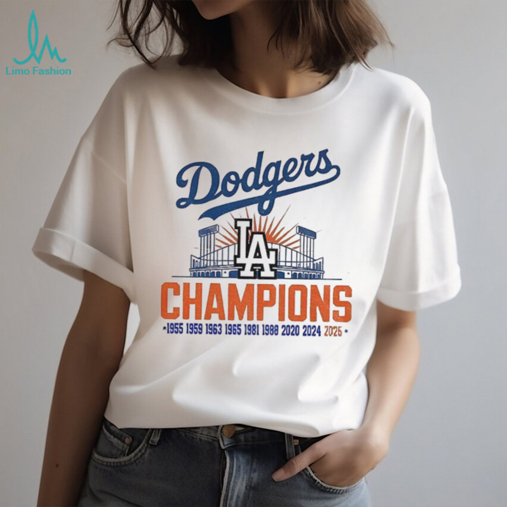 Los Angeles Dodgers Stadium Baseball MLB Champions 1955 2025 vintage shirt Los Angeles Dodgers Stadium Baseball MLB Champions 1955 2025 vintage shirt