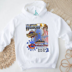 Los Angeles Dodgers World Series Champions Back 2 Back 2025 trophy MLB logo shirt