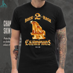 Los Angeles Dodgers gold Back 2 Back Champions 2024 2025 shirt