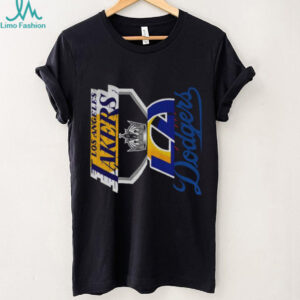 Los Angeles Teams Dodgers Kings Lakers and Rams logo shirt