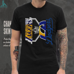Los Angeles Teams Dodgers Kings Lakers and Rams logo shirt