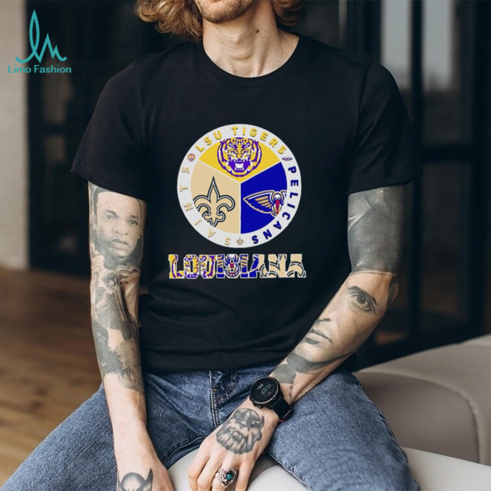 Louisiana sports teams logo LSU Tigers Saints and Pelicans shirt Louisiana sports teams logo LSU Tigers Saints and Pelicans shirt