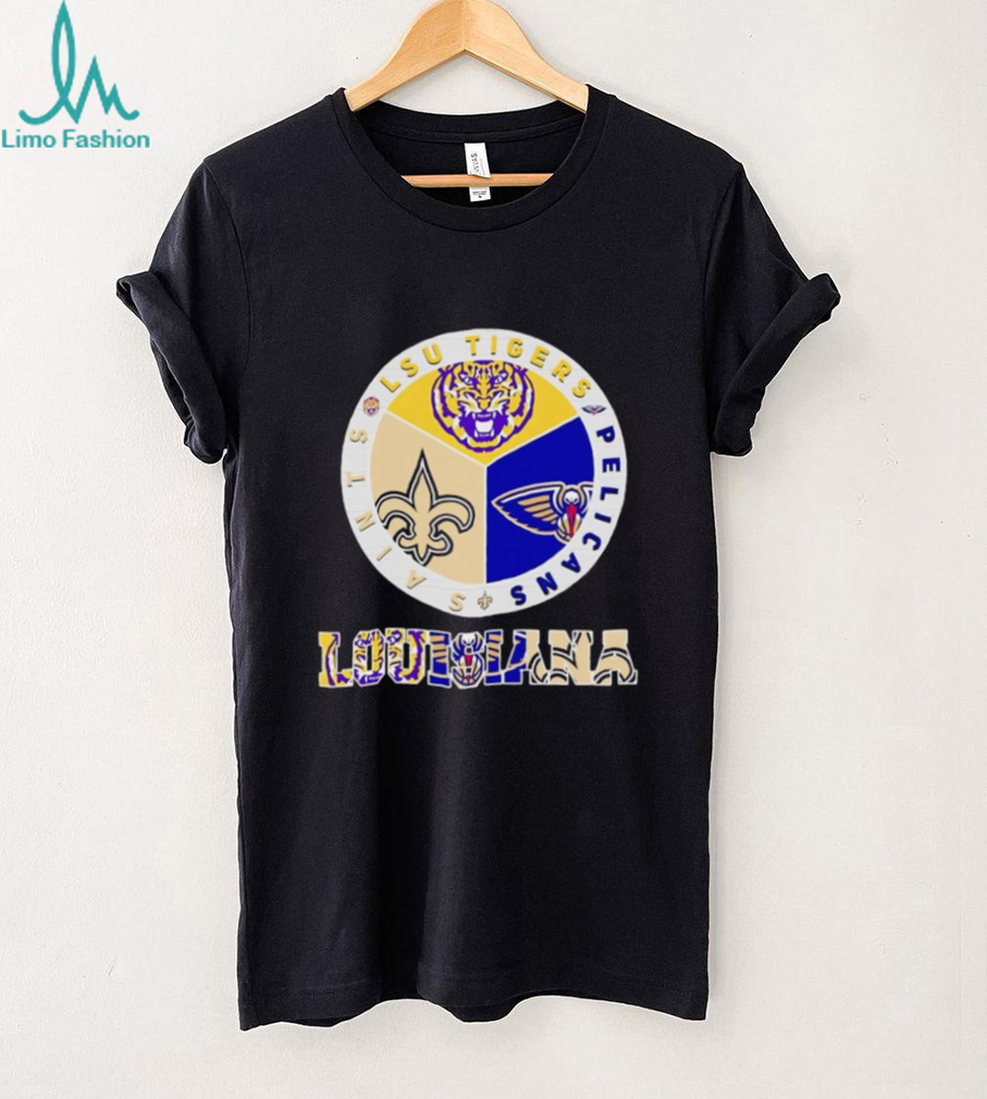 Louisiana sports teams logo LSU Tigers Saints and Pelicans shirt Louisiana sports teams logo LSU Tigers Saints and Pelicans shirt