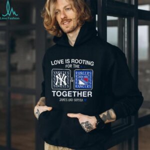 Love Is Rooting Together Yankees & Rangers T Shirt
