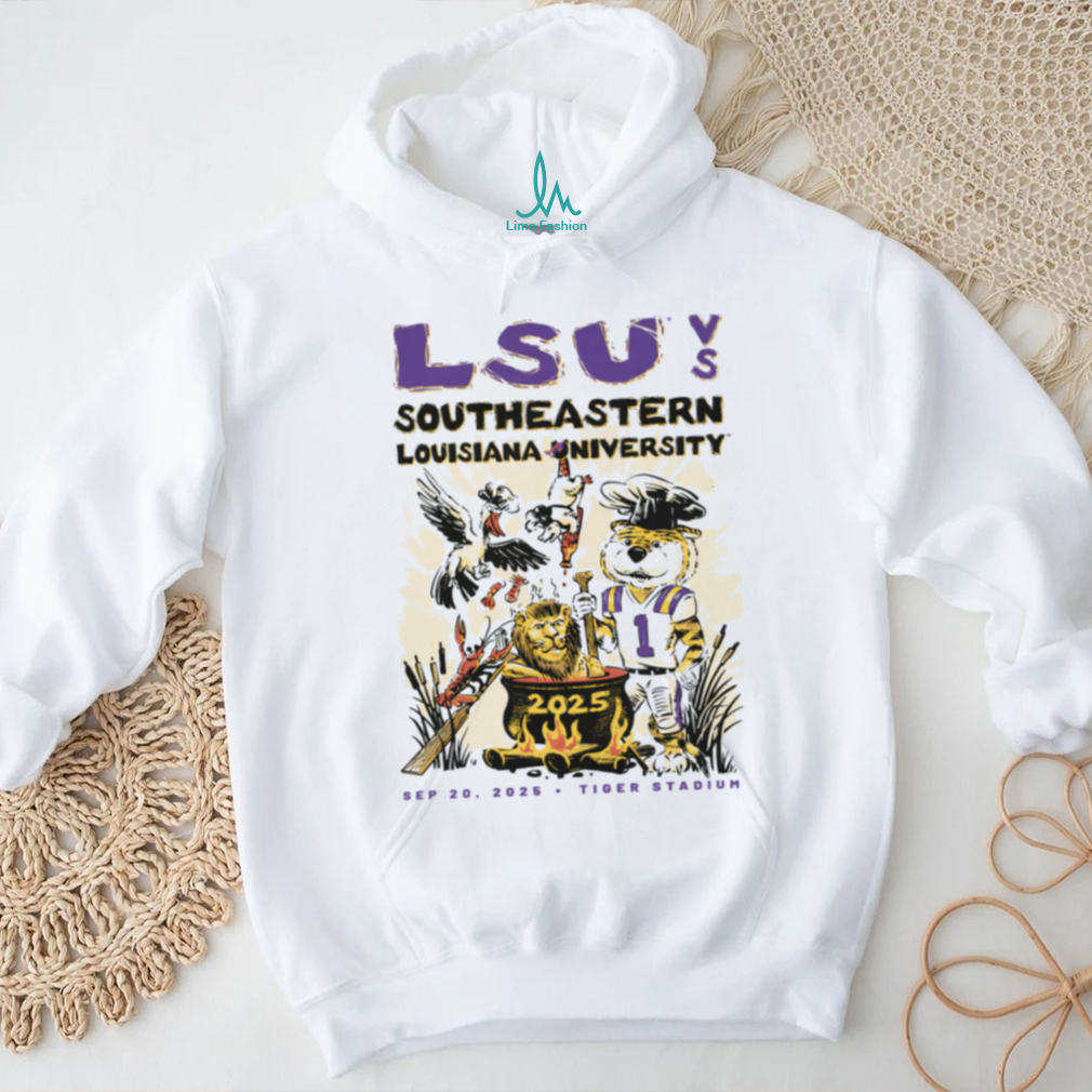 Lsu Tigers vs Southeastern Louisiana Lions Football 2025 Tiger Stadium Gameday T Shirt Lsu Tigers vs Southeastern Louisiana Lions Football 2025 Tiger Stadium Gameday T Shirt