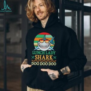 Lunch Lady Shark Scary Halloween Costume Pumpkin Zombie Shark Proud Careers Group T Shirt