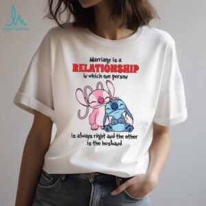 Marriage She's Always Right Stitch & Angel T Shirt