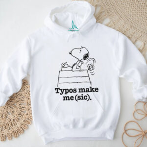 Men's Peanuts Snoopy Typos Make Me Sic Long Sleeve Graphic T Shirt