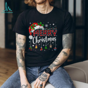 Merry Christmas Red Santa Hat Reindeer Xmas Matching Family T Shirt