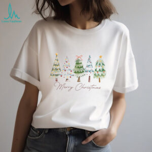 Merry Christmas Shirt, Vintage Xmas Holiday Sweater, Christmas Tree Shirt