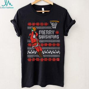 Merry Swishmas Basketball Ugly Christmas Xmas Men Boys Kids T Shirt