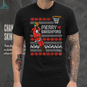 Merry Swishmas Basketball Ugly Christmas Xmas Men Boys Kids T Shirt