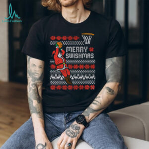 Merry Swishmas Basketball Ugly Christmas Xmas Men Boys Kids T Shirt