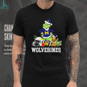 Michigan Wolverines The Grinch and Max helmet Christmas 2025 shirt