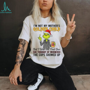 Mickey Santa Claus middle finger I’m not my mother’s golden child but I was the first one she thought Christmas shirt