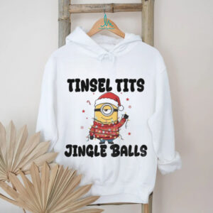 Minion Santa Claus tinsel tits jingle balls Merry Christmas shirt