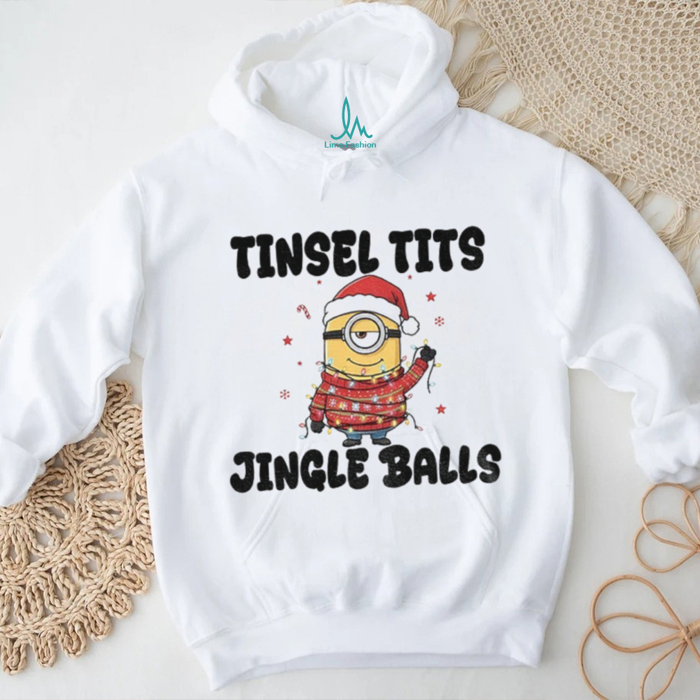 Minion Santa Claus tinsel tits jingle balls Merry Christmas shirt Minion Santa Claus tinsel tits jingle balls Merry Christmas shirt