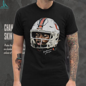 Nathaniel Joseph helmet face Miami Hurricanes NFL Football 2025 signature shirt