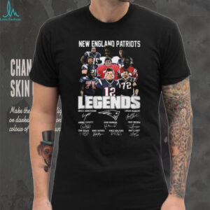 New England Patriots Football Team Legends Signatures T Shirt