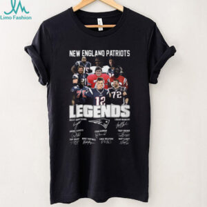 New England Patriots Football Team Legends Signatures T Shirt
