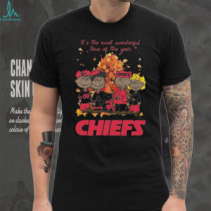 Nice Snoopy And Friends X Kansas City Chiefs It’s The Most Wonderful Time Of The Year Autumn T Shirt