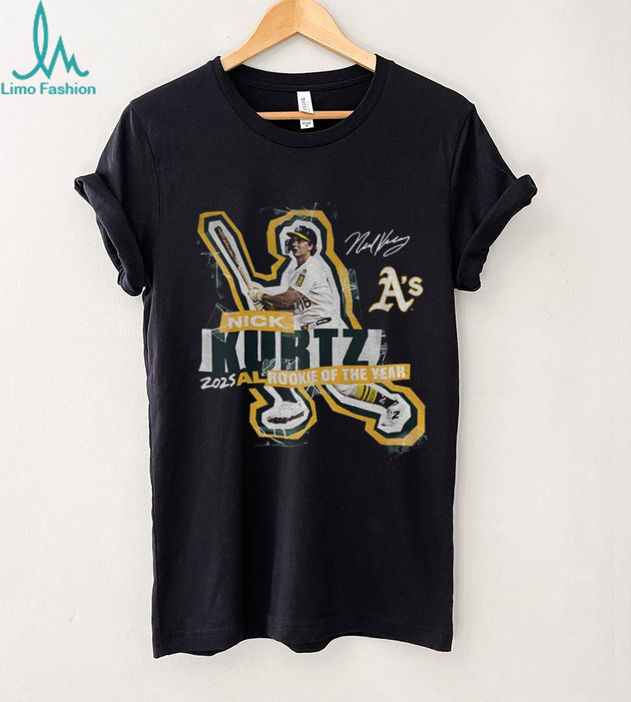 Nick Kurtz Oakland Athletics 2025 American League Rookie of the Year signature shirt Nick Kurtz Oakland Athletics 2025 American League Rookie of the Year signature shirt