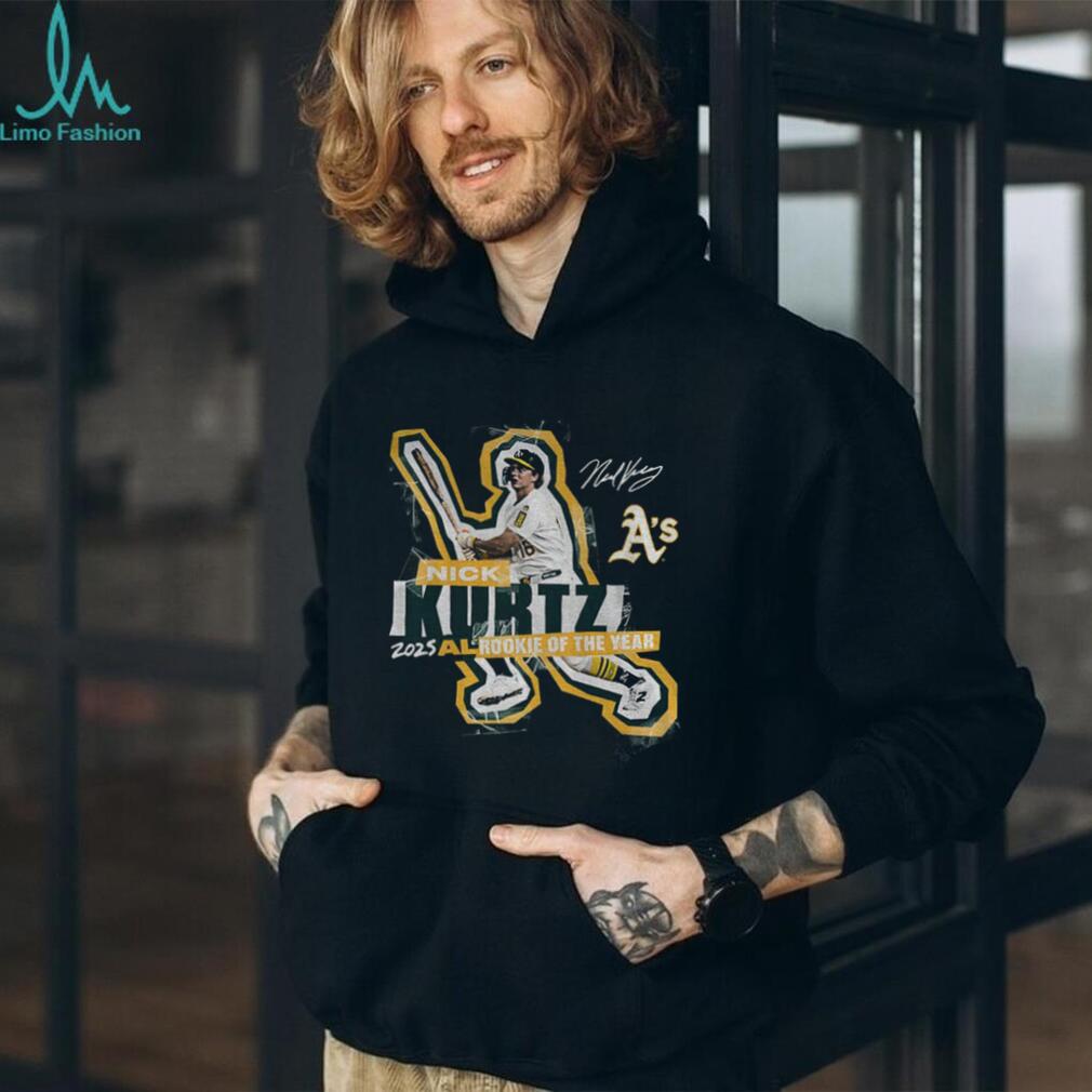 Nick Kurtz Oakland Athletics 2025 American League Rookie of the Year signature shirt Nick Kurtz Oakland Athletics 2025 American League Rookie of the Year signature shirt