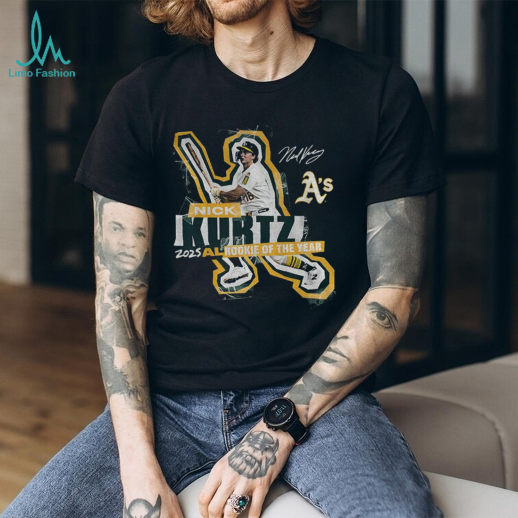 Nick Kurtz Oakland Athletics 2025 American League Rookie of the Year signature shirt Nick Kurtz Oakland Athletics 2025 American League Rookie of the Year signature shirt