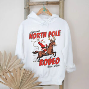 North Pole Rodeo Cowboy Santa Western Roping Christmas shirt